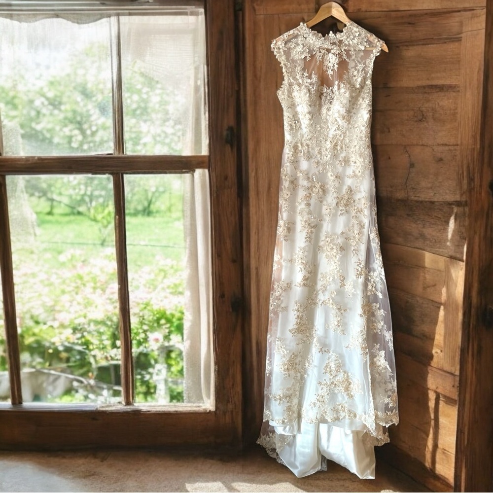Maggie Sottero Camelia size 10 Wedding Dress Bridal - Picture 4 of 9